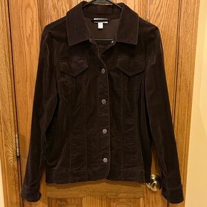 Charter Club Dark Brown Corduroy Jean Jacket